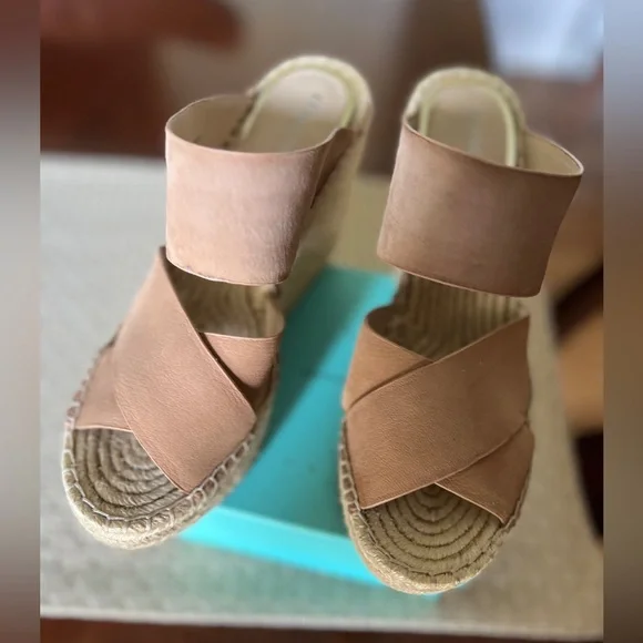 Kenneth Cole New York Olivia X Band Wedge Sz 7.5 - Picture 5 of 16